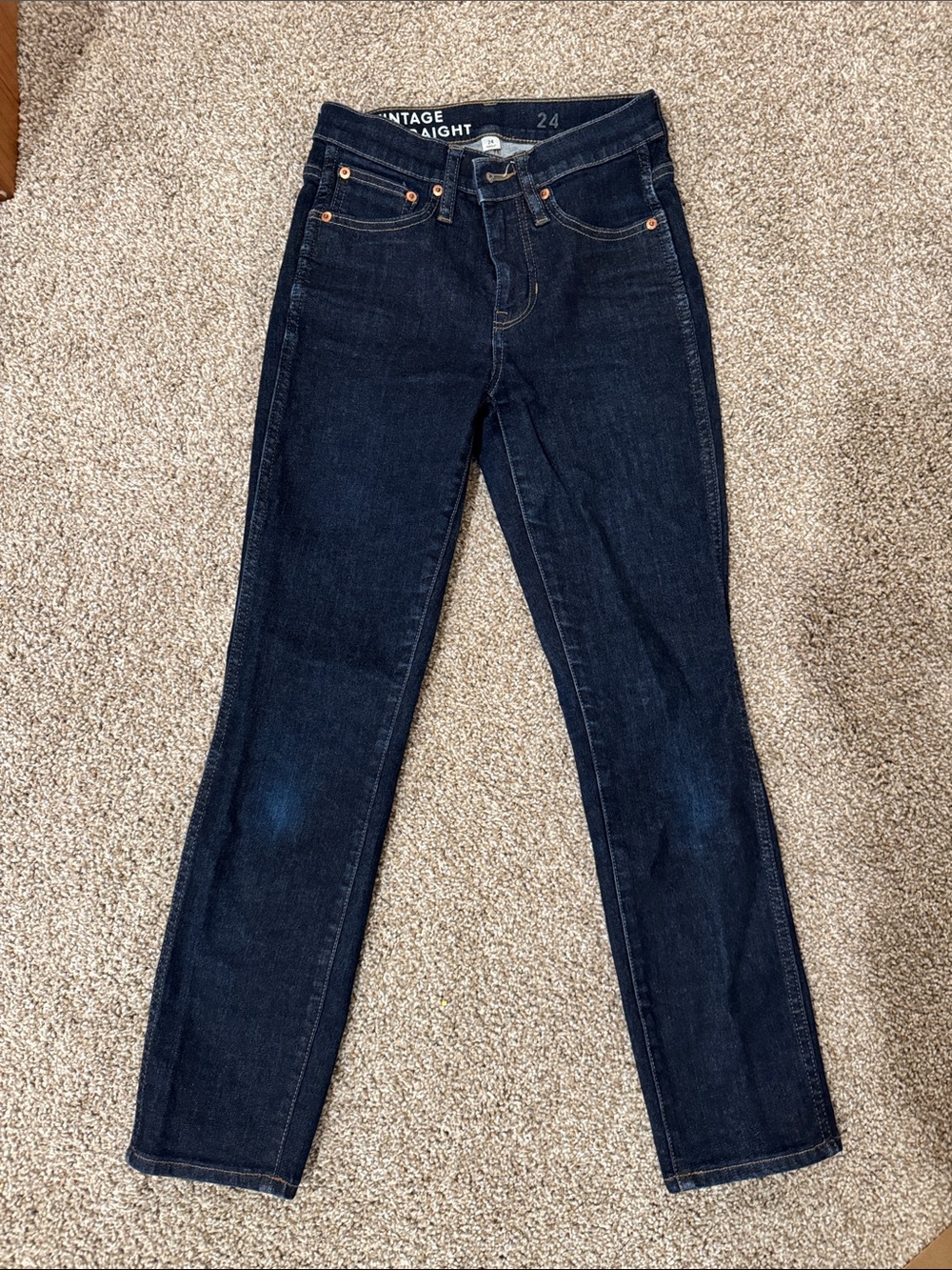 J. Crew Women's Straight Leg Jeans in Dark Indigo